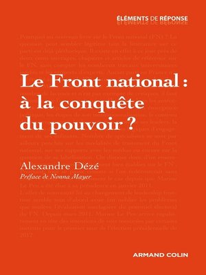 cover image of Le Front national